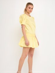 Poplin Ruffle detail Dress