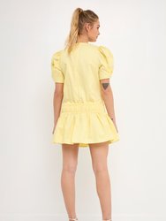 Poplin Ruffle detail Dress