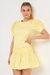 Poplin Ruffle detail Dress - Yellow