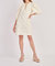 Ribbon Embroidered Shift Dress In Ivory