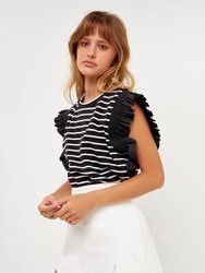 Ruffle Cap Sleeve Top