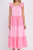 Ruffle Detail Colorblock Midi Dress