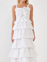 Ruffle Tiered Maxi Dress with Ties