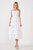 Ruffle Tiered Maxi Dress with Ties - White