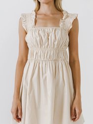 Ruffled Detail Mini Dress