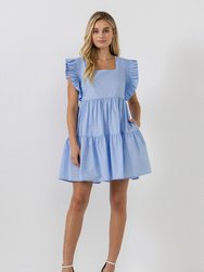 Ruffled Dreess with Smocking Detail