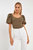 Scuba Puff Sleeve Top - Olive