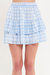 Sequins Check Mini Skirt