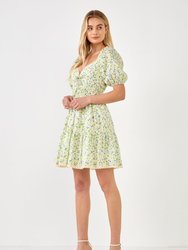 Shirred Waist Milkmaid Mini Dress