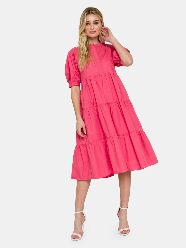 Short Puff Sleeve Dress