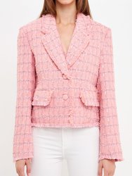 Single-Breasted Tweed Blazer