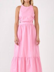 Sleeveless Maxi Dress - Pink