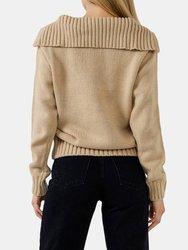 Solid Knit Zip Pullover