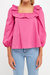 Square Ruffled Neckline Top