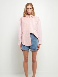 Striped Button-Up Shirt - Pink Stripes