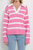 Striped Collared Sweater - Pink/White