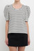 Striped Puff Sleeve Top