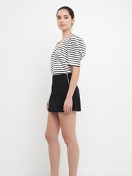 Striped Puff Sleeve Top