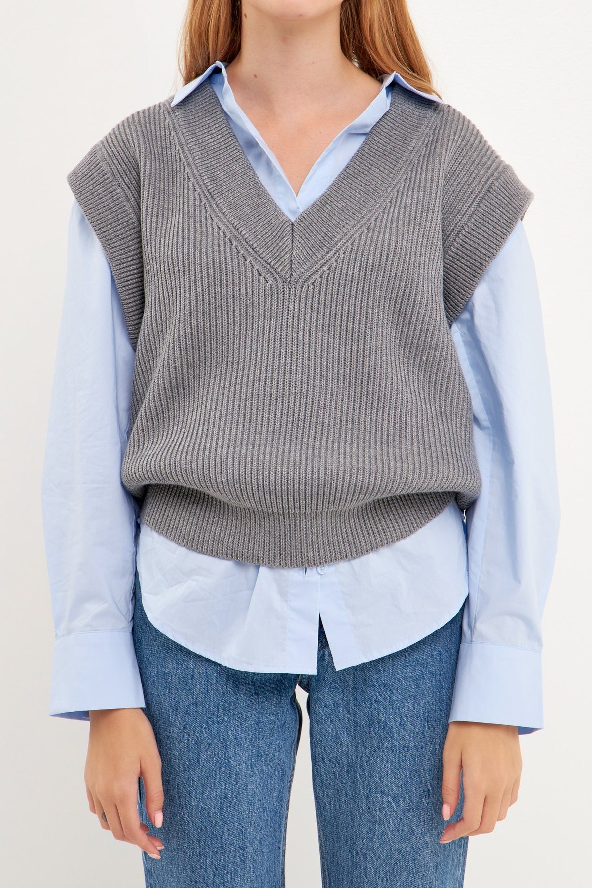 MAX Solid V-Neck Sweater Vest