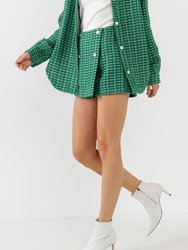 Tweed Shorts - Green