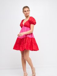 Two Tone Sweetheart Mini dress