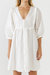 V Button Down Baby Doll Dress