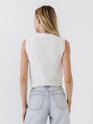 V-neckline Vest Sweater