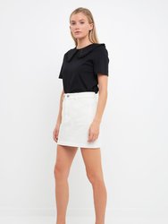 Rickrack Trim Collar T-Shirt