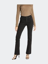 70s Classic High Rise Bootcut Jeans - Black - Black