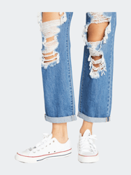 ‘90s Vintage Relaxed Mom Jeans With Rolled Cuff
