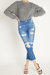 90s Vintage Super High Rise Girlfriend Jeans - Medium Blue