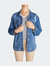 Oversized Boyfriend Denim Jacket - Medium Blue