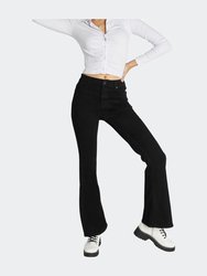 Super High Rise 5-Pocket Flare Jeans - Black