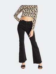 Super High Rise ‘70s Flare Jeans - Black