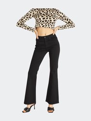 Super High Rise ‘70s Flare Jeans - Black