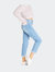 Super High Rise Cuffed Boyfriend Jeans - Light Blue