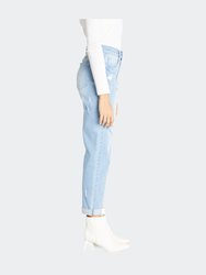 Super High Rise Relaxed Mom Jeans - Light Blue