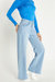 Super High Rise Wide Leg Jeans - Light Blue