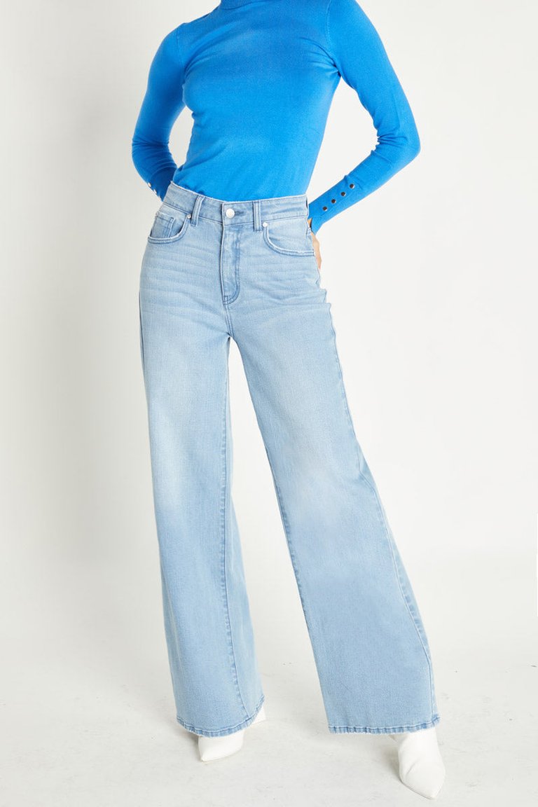 Super High Rise Wide Leg Jeans - Light Blue - Light Blue