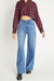 Super High Rise Wide Leg Jeans - Medium Blue - Medium Blue