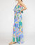 Away We Go Patterned Maxi Dress - Blue Floral