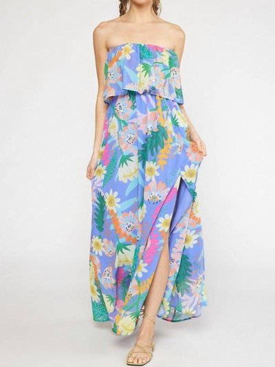 entro Away We Go Patterned Maxi Dress - Blue Floral product