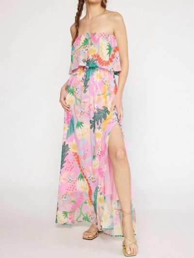 entro Away We Go Patterned Maxi Dress - Pink Floral product