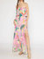 Away We Go Patterned Maxi Dress - Pink Floral - Pink Floral