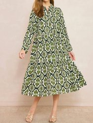 Braver Than Belief Midi Dress In Green - Green