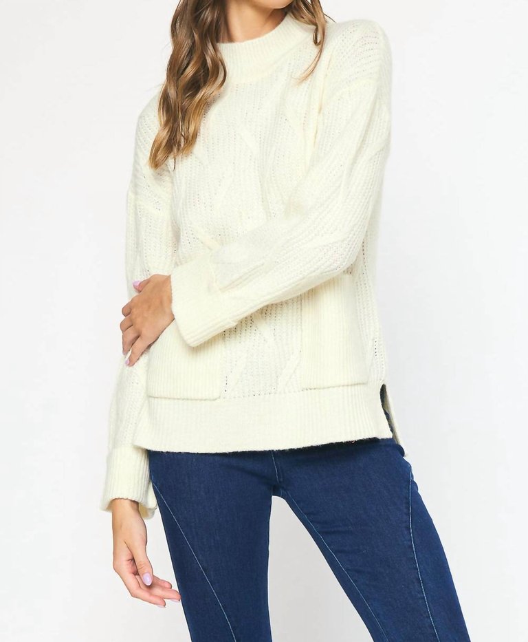 Cable Knit Sweater - Cream