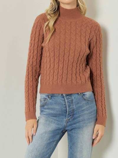 entro Cable Knit Turtleneck Sweater product