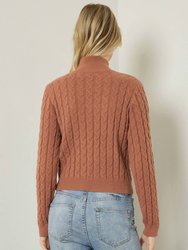 Cable Knit Turtleneck Sweater