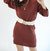 Cinnamon Spice Sweater Dress In Chocolate