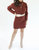 Cinnamon Spice Sweater Dress In Chocolate